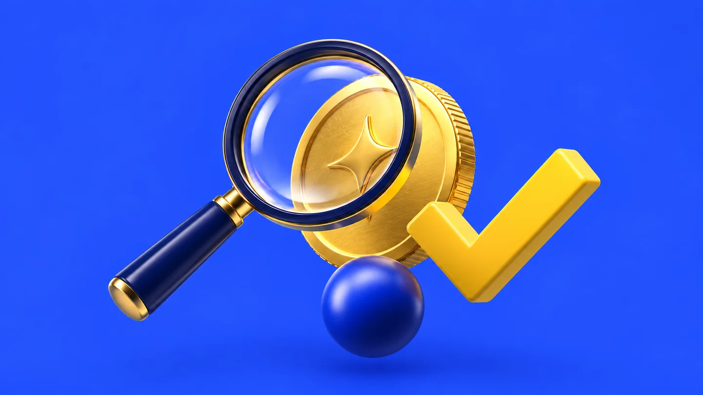 Original gold comparison motif for operator reviews